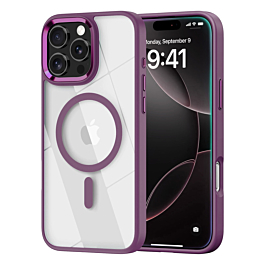 High Gloss Wireless Charging Case For 16 Pro Max- Purple