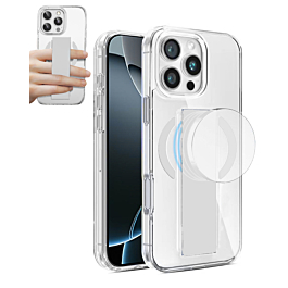 Hard Clear Case With Mag Grip For 16 Pro Max- White