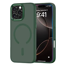 Magnetic Wireless Charging Case For 16 Pro Max- Green