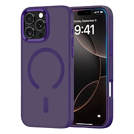 Magnetic Wireless Charging Case For 16 Pro Max- Purple