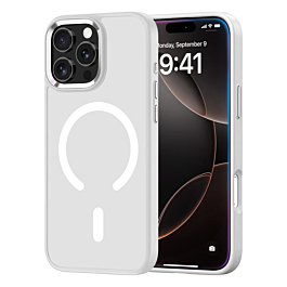 Magnetic Wireless Charging Case For 16 Pro Max- White