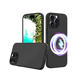 Silicone Case For 16 Pro Max- Black