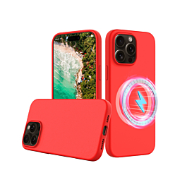 Silicone Case For 16 Pro Max- Red