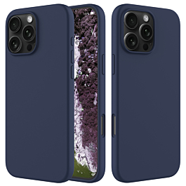 Soft Silicone Case For 16 Pro Max- Navy blue