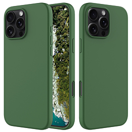 Soft Silicone Case For 16 Pro Max- Hunter Green
