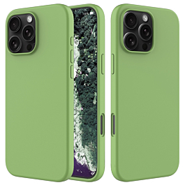 Soft Silicone Case For 16 Pro Max- Green