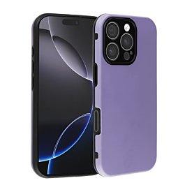 Full Cover Silicone Case For 16 Pro Max- Light Purple