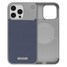 Metallic Leather Case For 16 Pro Max- Blue