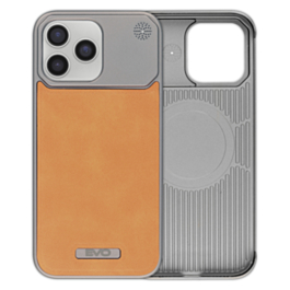 Metallic Leather Case For 16 Pro Max- Brown