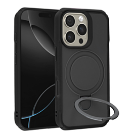impact MagSafe Kickstand Case For 16 Pro Max- Black
