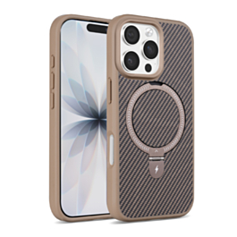 Carbon Fiber Case For 16 Pro Max- Brown
