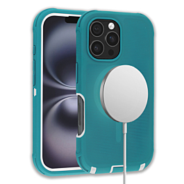 Defender Case Wireless Charging For 16 Pro Max- Teal