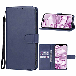 Leather Folio For 16 Pro Max- Blue