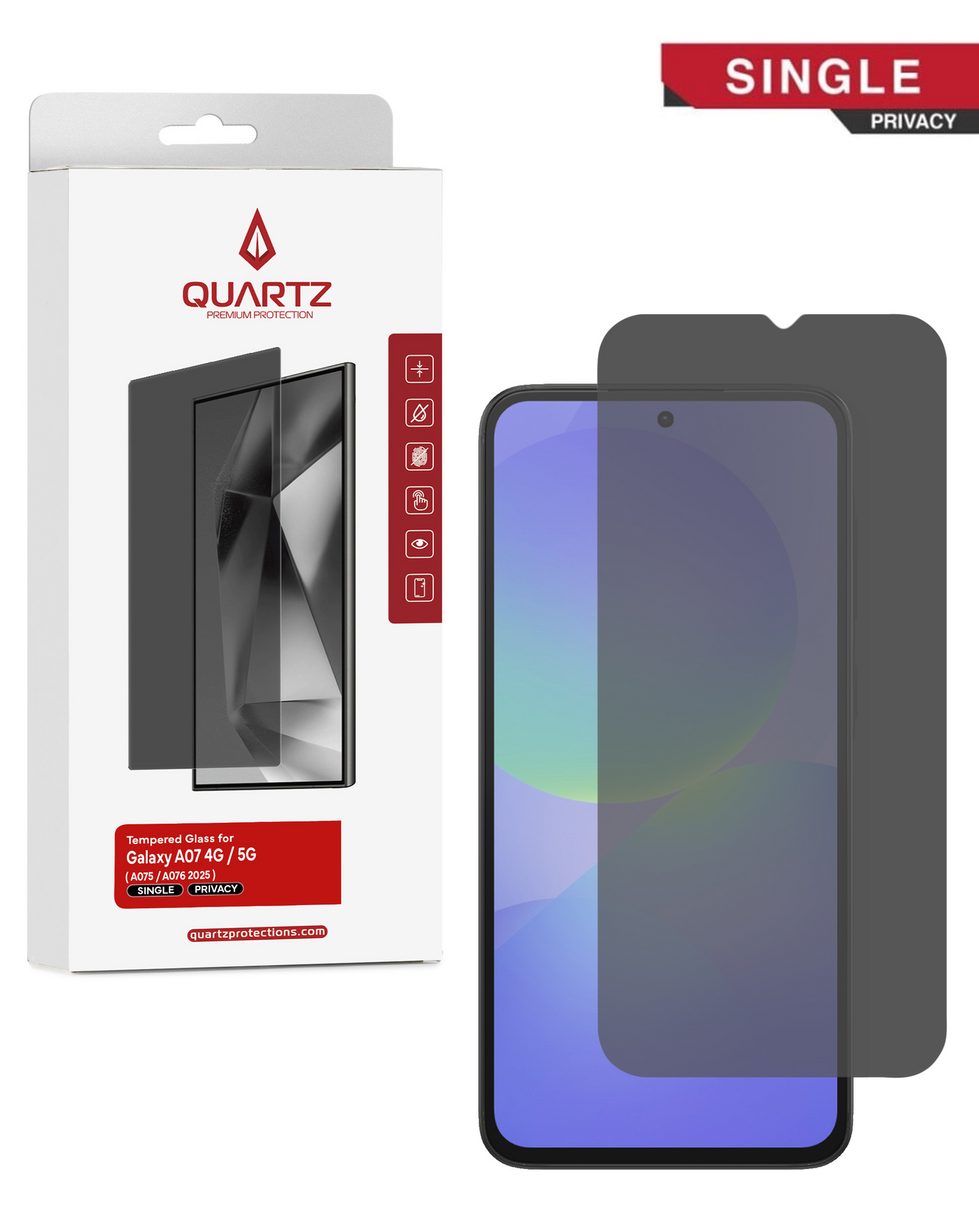 Premium Tempered Glass For A05S- Privacy