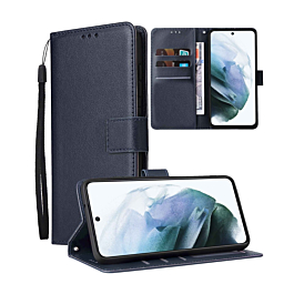 Leather Folio Case For A06- Navy Blue