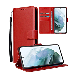 Leather Folio Case For A06- Red