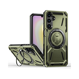 Shockproof Case With Ring Kickstand For A15- Green