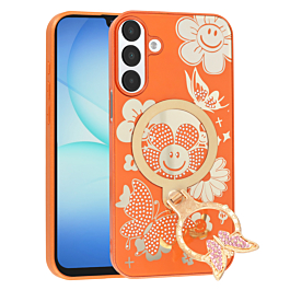 Luxury Gloss Case With Kickstand For A16- Orange