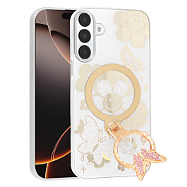 Luxury Gloss Case With Kickstand For A16- White