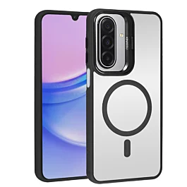 Clear Case With Camera Lens Kickstand For A17- Black
