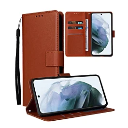 Leather Folio Case For A17- Brown