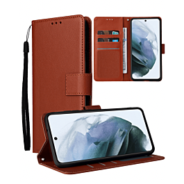 Leather Folio Case For A23- Brown
