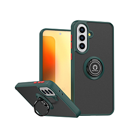 Matte Ring Kickstand Case For A37- Dark Green