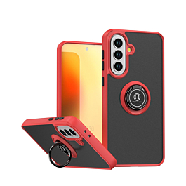 Matte Ring Kickstand Case For A37- Red