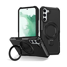 ShockProof Case with MagSafe Kickstand For S22- Black