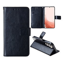 Leather Folio Case For S22- Black