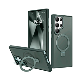 Matte Case With MagSafe Kickstand For S22 Ultra- Green