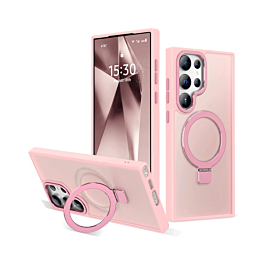 Matte Case With MagSafe Kickstand For S22 Ultra- Pink