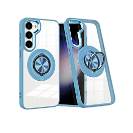 Gloss Case Ring Kickstand Wireless Charging For S23- Light blue