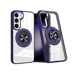 Gloss Case Ring Kickstand Wireless Charging For S23- Purple