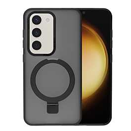 Matte Case Wireless Charging Vertical Kickstand For S23- Black