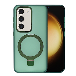 Matte Case Wireless Charging Vertical Kickstand For S23- Green