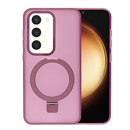 Matte Case Wireless Charging Vertical Kickstand For S23- Pink