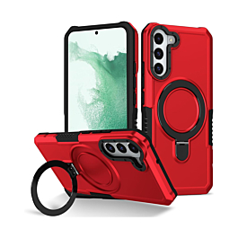 Shockproof Case Magsafe KickStand Design 2 For S23- Red