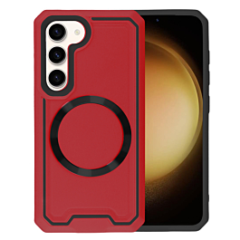 Slip proof  Case with Magsafe For S23- Red