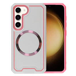 Slip proof  Case with Magsafe For S23- Pink