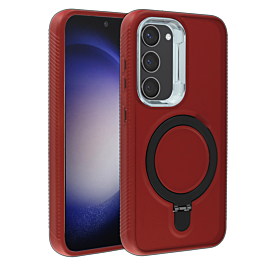 Rugged Case With MagSafe Stand For S23- Red