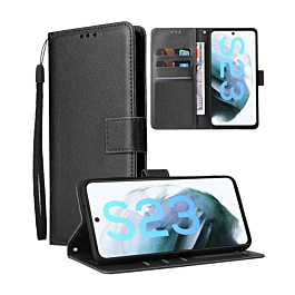 Leather Folio Case For S23FE- Black