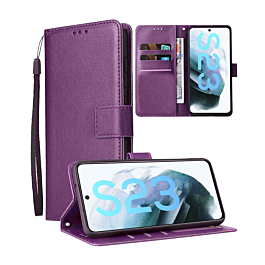 Leather Folio Case For S23FE- Purple