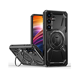 ShockProof MagSafe Kickstand Case For S23FE- Black