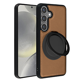 Leather Magsafe Kickstand For S23FE- Brown