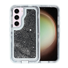 Rugged Liquid Glitter Case For S23 Plus- Black