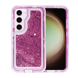 Rugged Liquid Glitter Case For S23 Plus- Pink