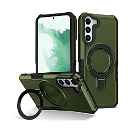ShockProof Case With MagSafe KickStand For S23 Plus- Green