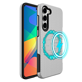 ShockProof Case With wireless Charging For S23 Plus- Silver