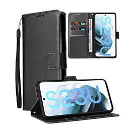Leather Folio Case For S23 Ultra- Black